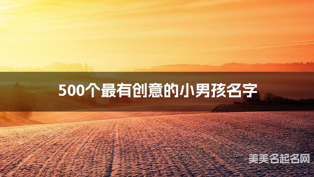 500个最有创意的小男孩名字 宝宝免费取名大全