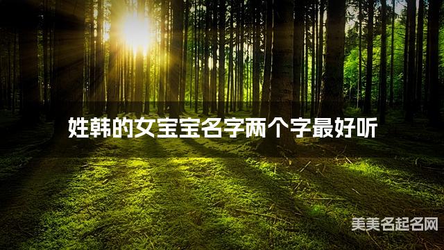 姓韩的女宝宝名字两个字最好听