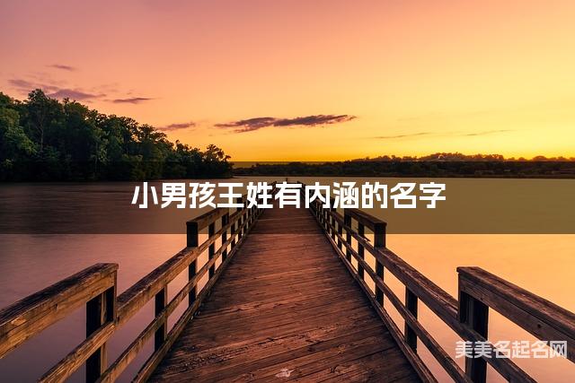 小男孩王姓有內涵的名字