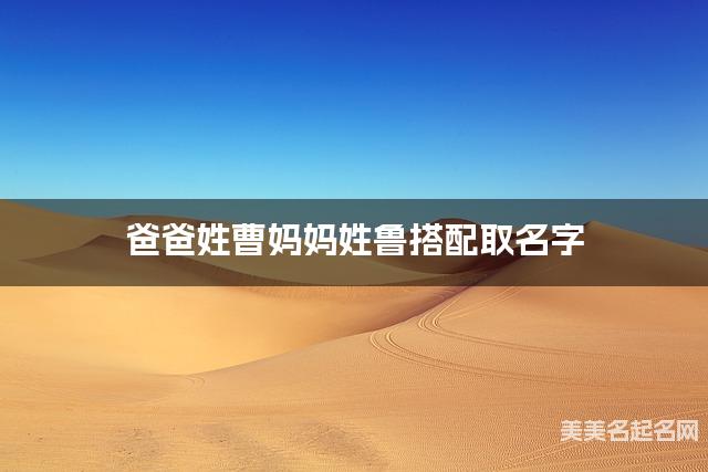 曹魯姓氏搭配取名，有詩意的女生名字案例