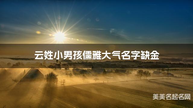 云姓小男孩儒雅大气名字缺金 有寓意的宝宝名字大全