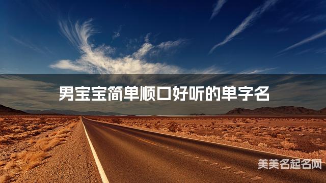 男宝宝简单顺口好听的单字名  有寓意的宝宝单字名大全