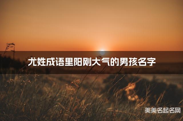起名取名平台 尤姓成语里阳刚大气的男孩名字