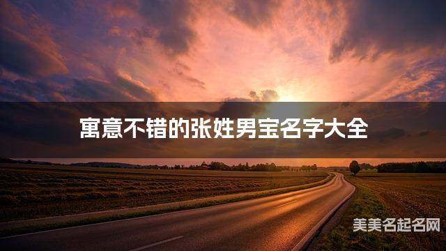 寓意不错的张姓男宝名字大全
