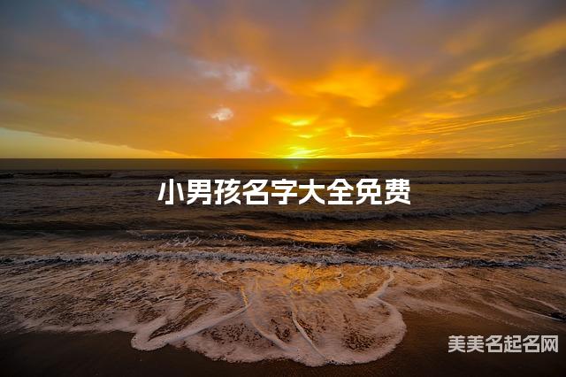 小男孩名字大全免费 最有气质的名字