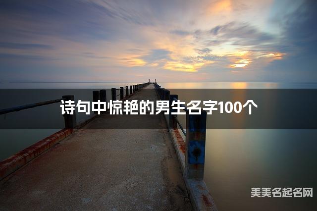 诗句中惊艳的男生名字100个