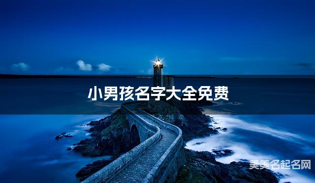 小男孩名字大全免费 独一无二与众不同的名字