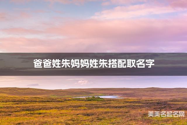 朱姓和朱姓搭配取名好听的女孩名字有哪些