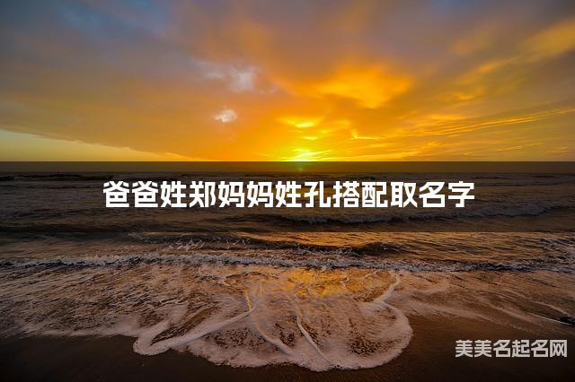 爸爸姓郑妈妈姓孔取名字 小女孩有新意的名字