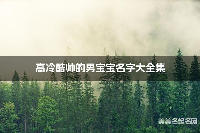 高冷酷帅的男宝宝名字大全集 有中国文化特色的名字