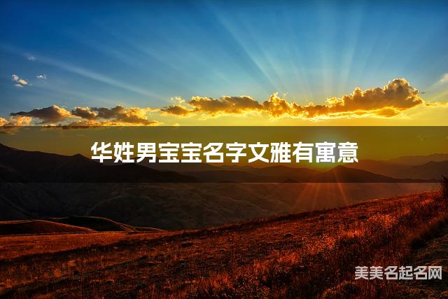 国学大师取名 华姓男宝宝名字文雅有寓意