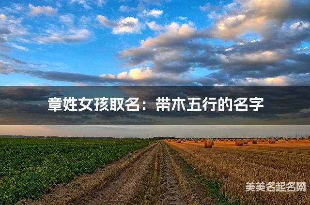 章姓女孩取名：带木五行的名字（有诗意）