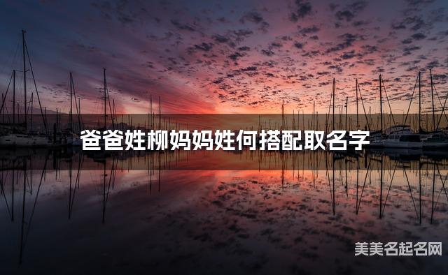 爸爸姓柳妈妈姓何，如何结合两个姓氏取女宝宝名字