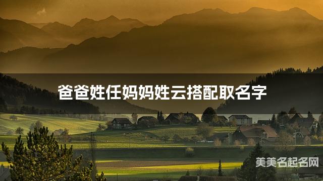 爸爸姓任妈妈姓云搭配取名字