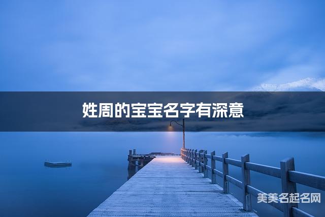 姓周的宝宝名字有深意