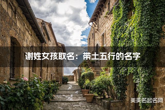 谢姓女孩取名:带土五行的名字(有寓意)