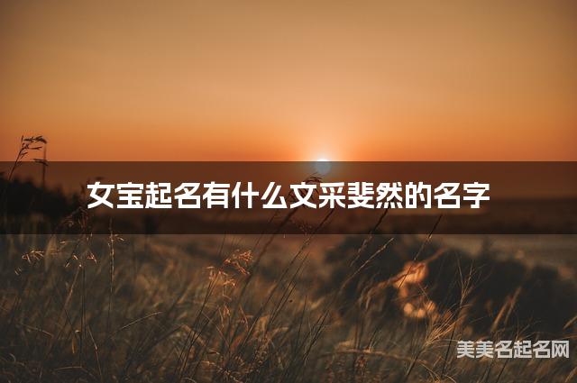 女宝起名有什么文采斐然的名字