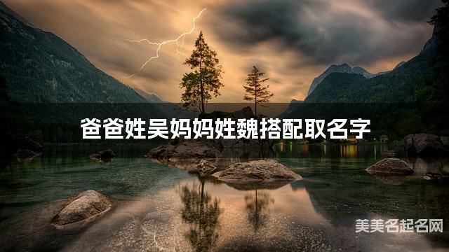 爸爸姓吴妈妈姓魏搭配取名字