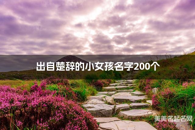 出自楚辞的小女孩名字200个