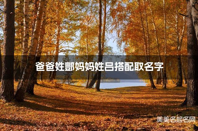 爸爸姓酆妈妈姓吕搭配取名字