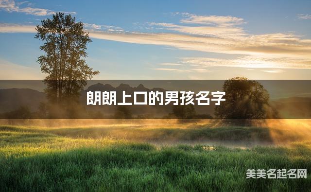 朗朗上口的男孩名字（211个最新）