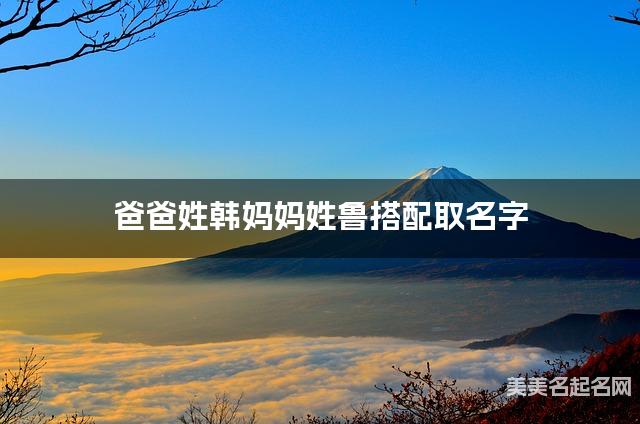 韩姓和鲁姓搭配取名好听的小女孩名字有哪些