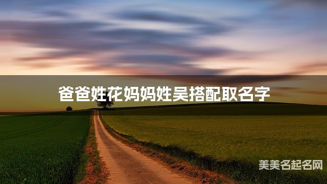 花吴姓氏搭配取名，有诗意的男孩名字案例