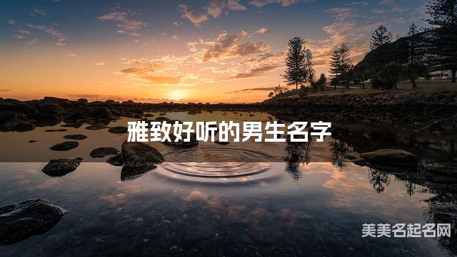 雅致好听的男生名字（312个最新）