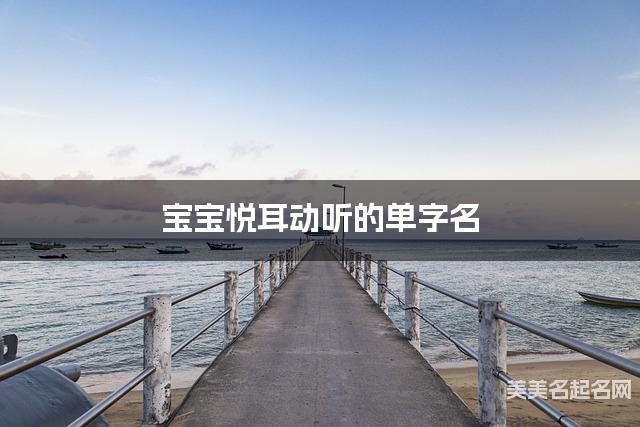 宝宝悦耳动听的单字名 有涵养的宝宝单字名大全 宝宝悦耳动听的单字名 有涵养的宝宝单字名大全
