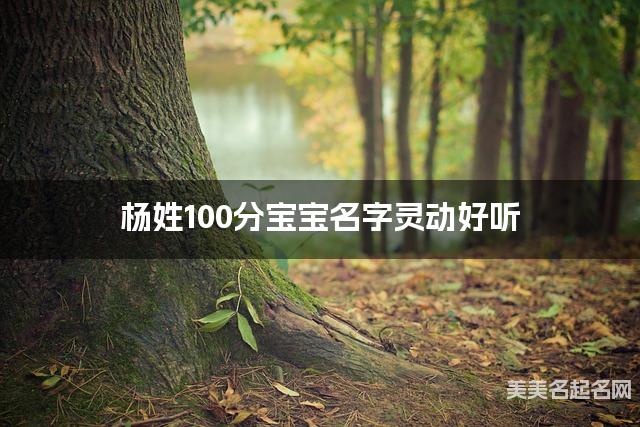 杨姓100分宝宝名字灵动好听