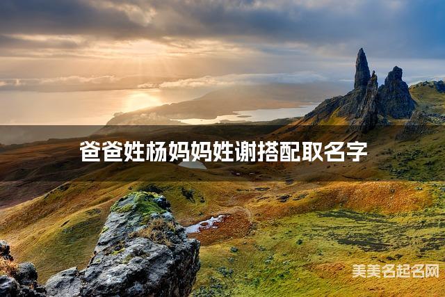 杨姓和谢姓搭配取名好听的小女孩名字有哪些