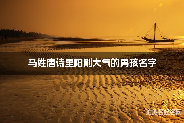 取名字自助取名 马姓唐诗里阳刚大气的男孩名字