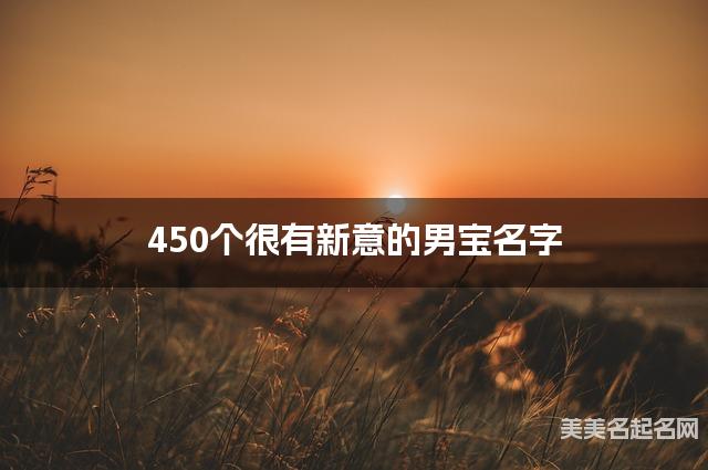 450个很有新意的男宝名字