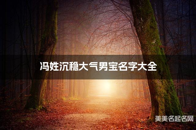 冯姓沉稳大气男宝名字大全