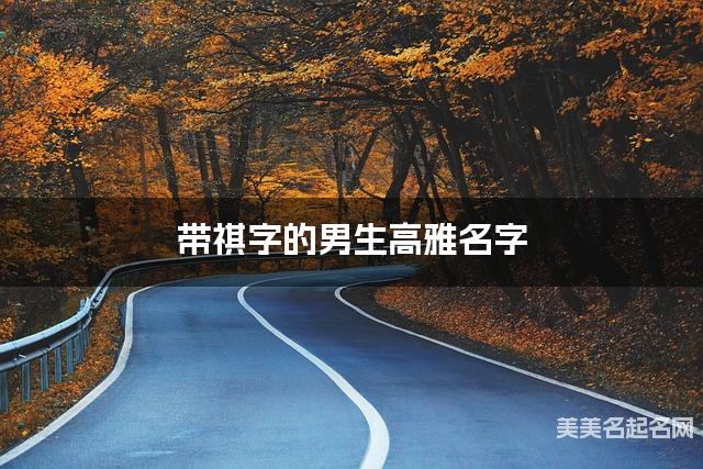 带祺字的男生高雅名字