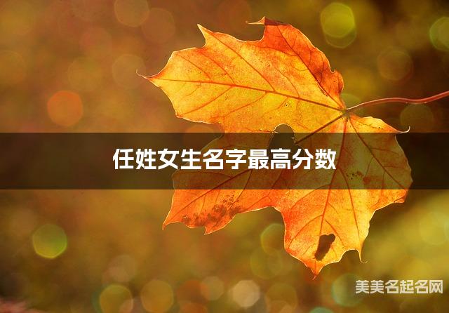 起名字大師周易起好名 任姓女生名字最高分數