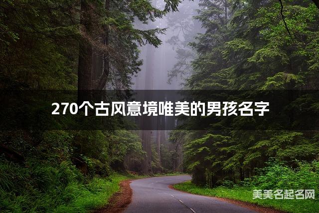 270个古风意境唯美的男孩名字
