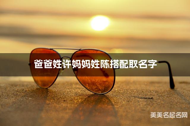 许陈姓氏搭配取名，有创意的女生名字案例