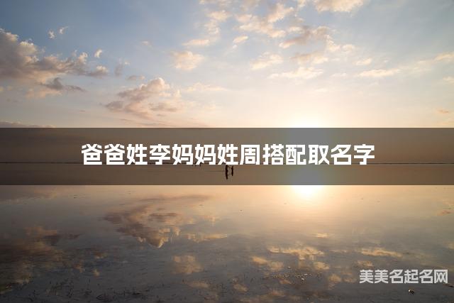 将李姓和周姓结合取名字，好听有气质的男生名字推荐