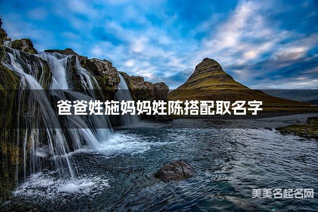 将施姓和陈姓结合取名字，好听有气质的小男孩名字推荐