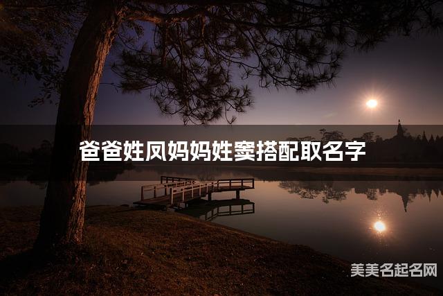 凤窦姓氏搭配取名，有新意的男宝宝名字案例