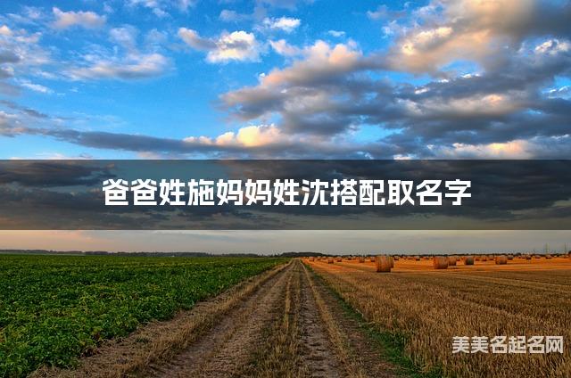 有创意的宝宝名字，爸爸姓施妈妈姓沈搭配取名