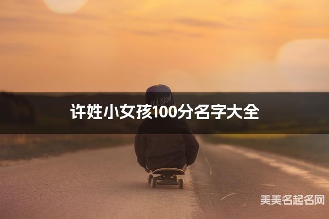 许姓小女孩100分名字大全
