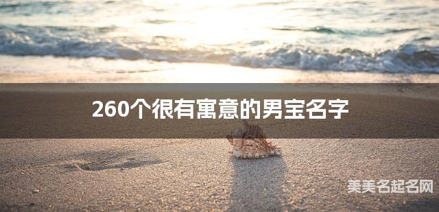 260个很有寓意的男宝名字