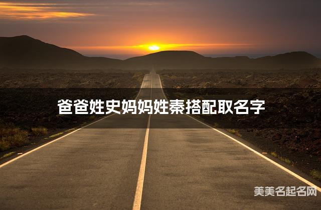 爸爸姓史妈妈姓秦搭配取名字