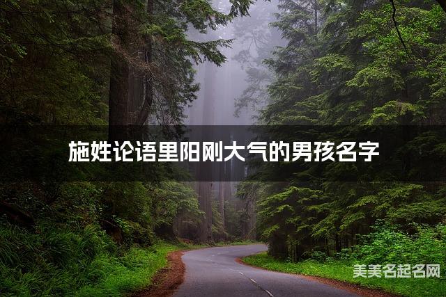 起名取名平台 施姓论语里阳刚大气的男孩名字