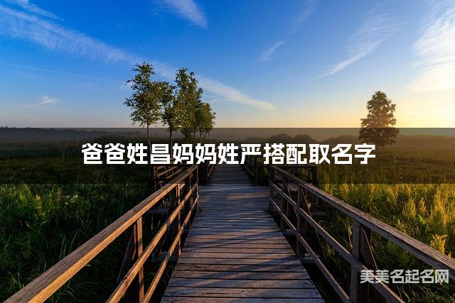 有詩意的女生名字，爸爸姓昌媽媽姓嚴搭配取名