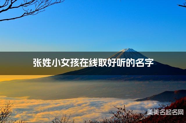 起名字免费 张姓小女孩在线取好听的名字