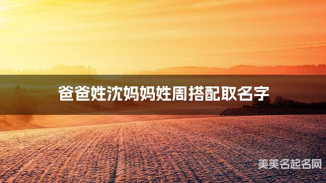 爸爸姓沈妈妈姓周搭配取名字