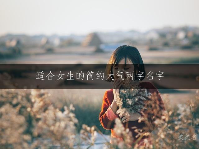 适合女生的简约大气两字名字